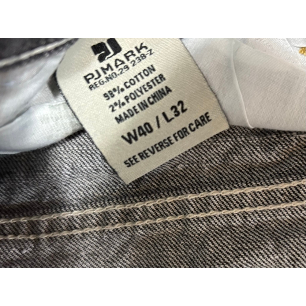 PJ Mark 90s Black Acid Wash Straight Jeans - Picture 5 of 5